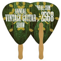 Digital Guitar Pick Fast Fan w/ Wooden Handle & 2 Side Imprint (1 Day)